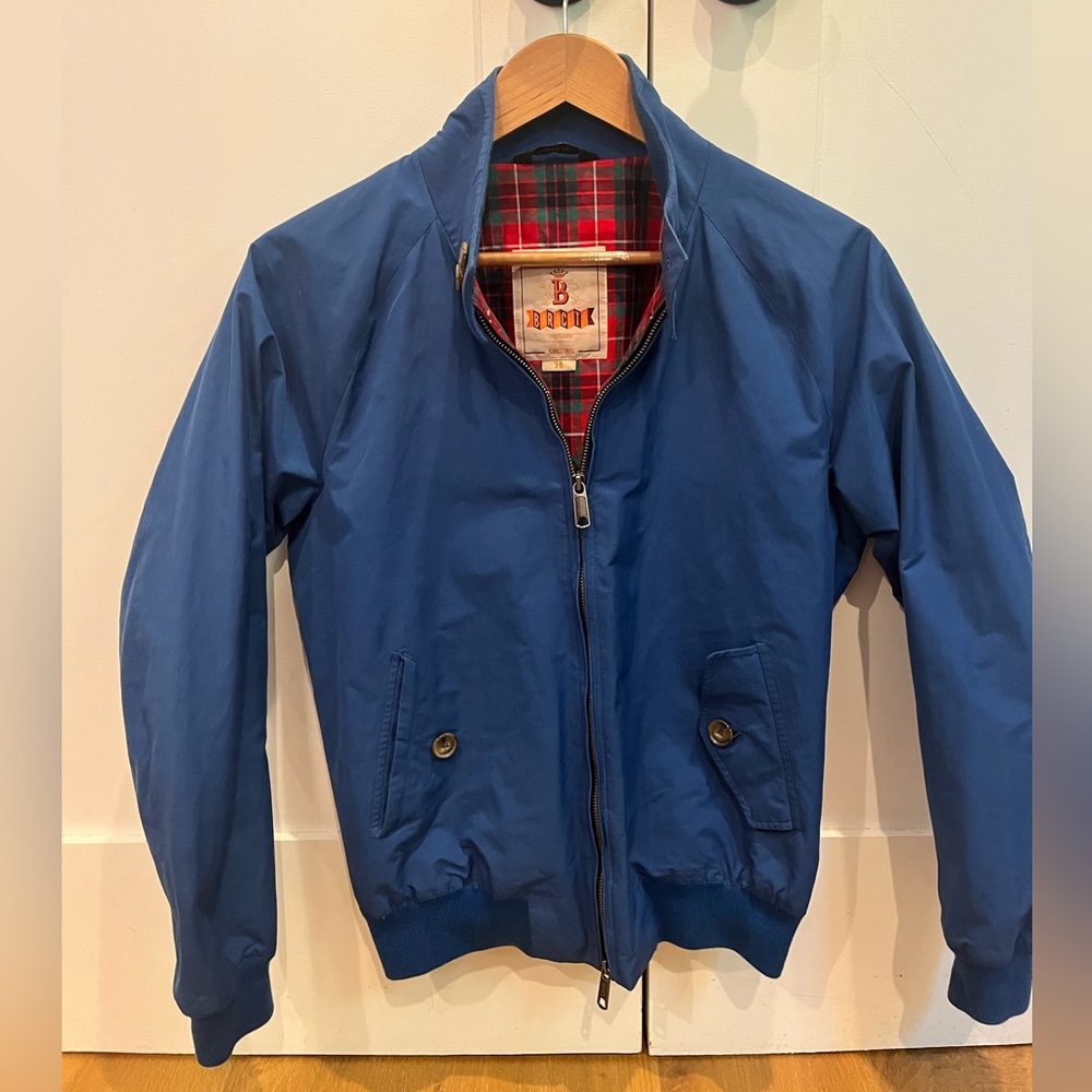 Authentic Baracuta Harrington Jacket.  Size small.  Peacock blue.